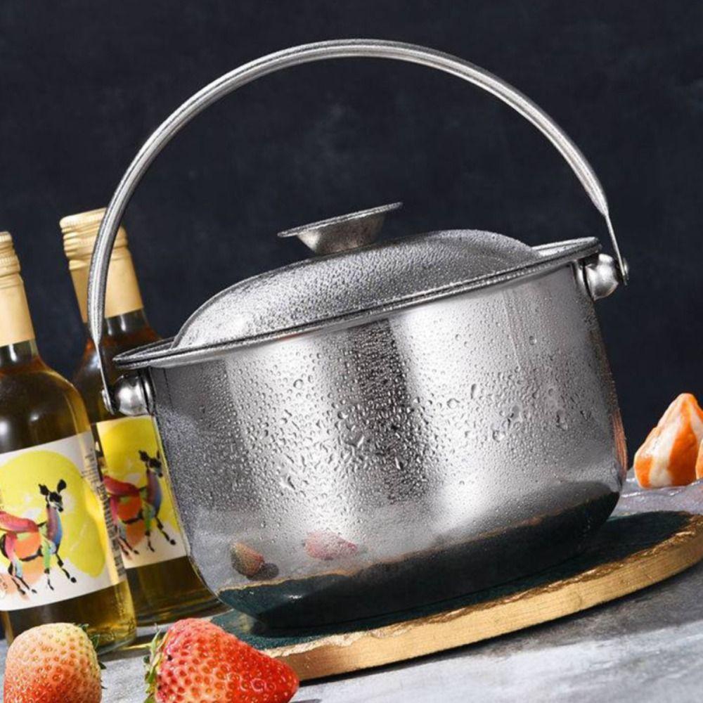 

Unniveral Stew Pot Foldable Handle Cooking Pot Cookware Saucepan Noodle