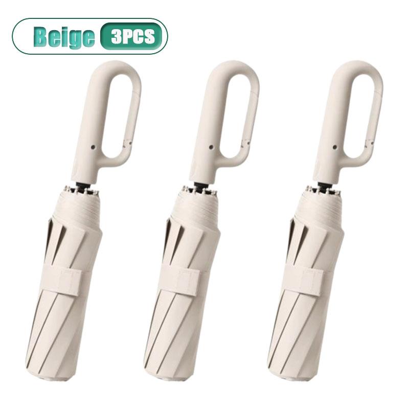 1/3PCS Strong Windproof Automatic Umbrella Sunshade UV Protection Folding Men Buckle Rain Large Parasol For Women