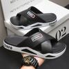New Men's One-word Slippers Men's Summer Bathroom Wear Soft-soled Thick-soled Wear-resistant Casual Fashion Pinch Slippers Men