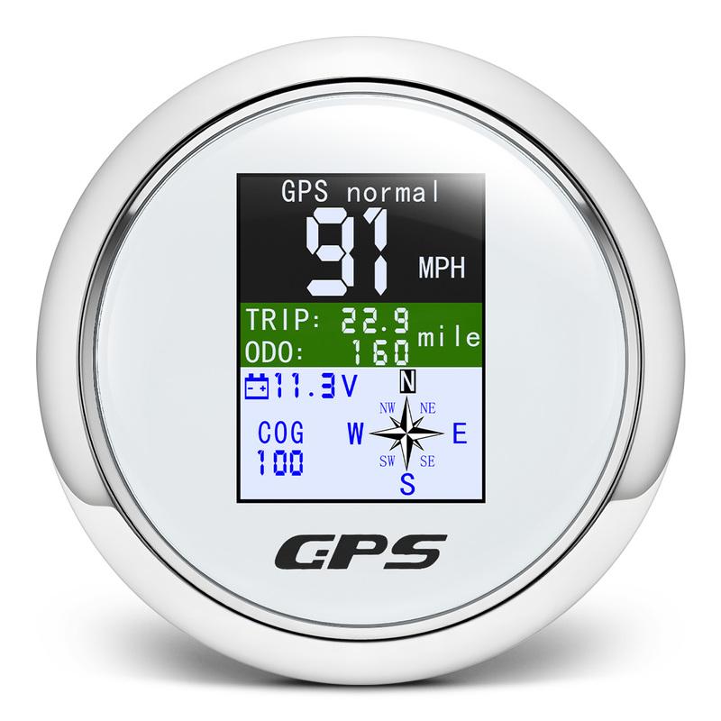 85mm Digital GPS Speedometer For Car Truck Boat Motorcycle Speed Gauge with GPS Antenna Odometer Trip MPH Knots Km/h TFT Screen