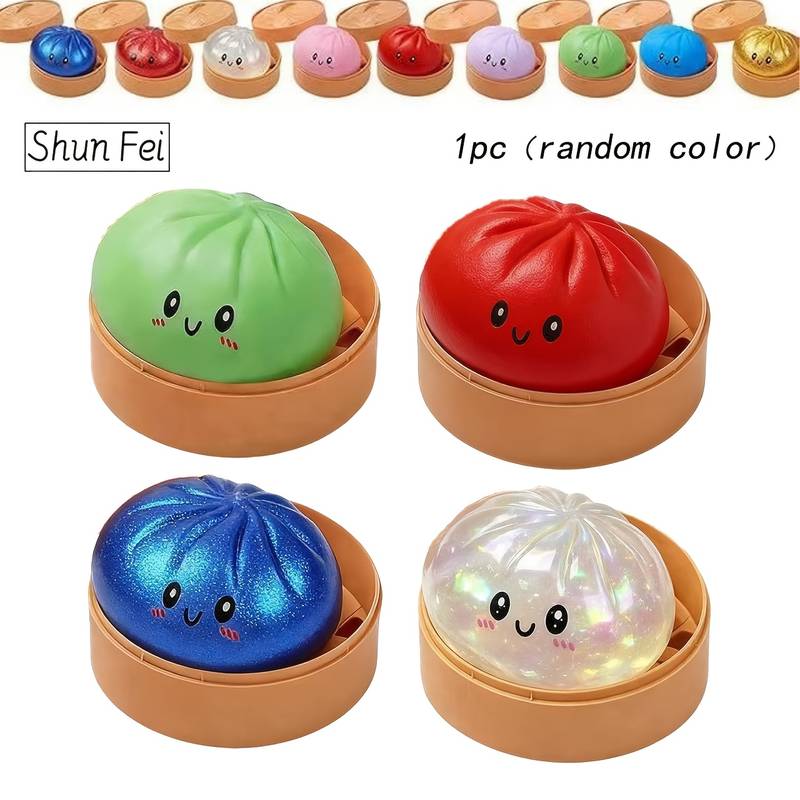 Giocattolo Spremibile Colorato Finto Raviolo Rilassante Allevia Ansia Antistress Aumenta Felicità Riutilizzabile Rimbalzante Spremibile