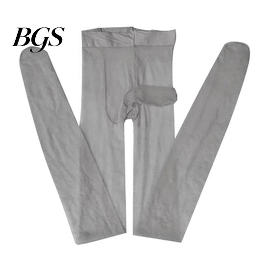 Men Sexy Tulle See Through Elastic Transparent Ultrathin Stockings with JJ Sleeve