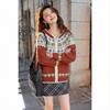 Mokana Women's Fair Isle Hooded Knitted Sweater