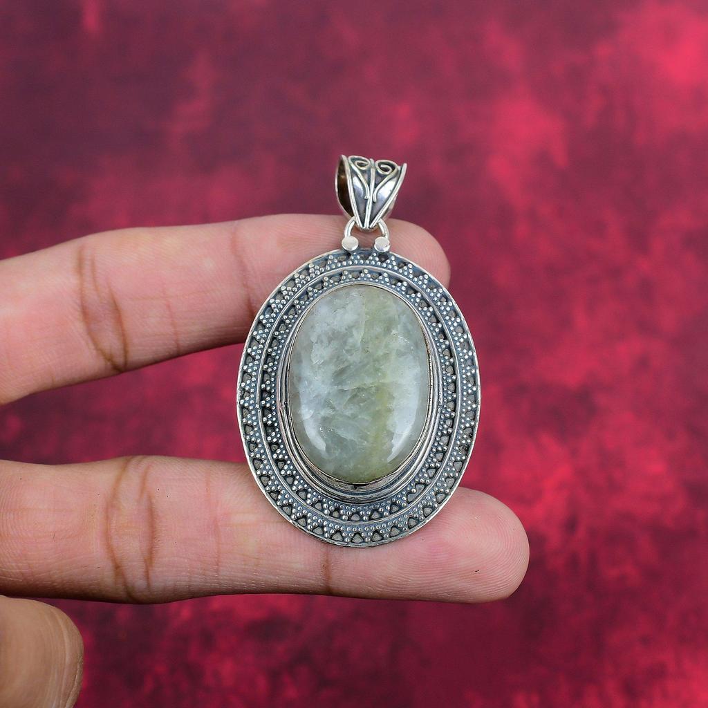 Aquamarine Pendant, 925 Solid Sterling Silver Jewelry, Gemstone Jewelry Pendant, Handmade Wedding Gift Jewelry