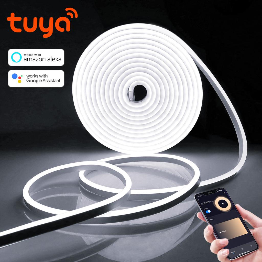 Tuya Smart Life WiFi LED Neon Light Strip 12V APP Control LED Neon Tape Kitchen Room Home Decor Work With Alexa Google Home