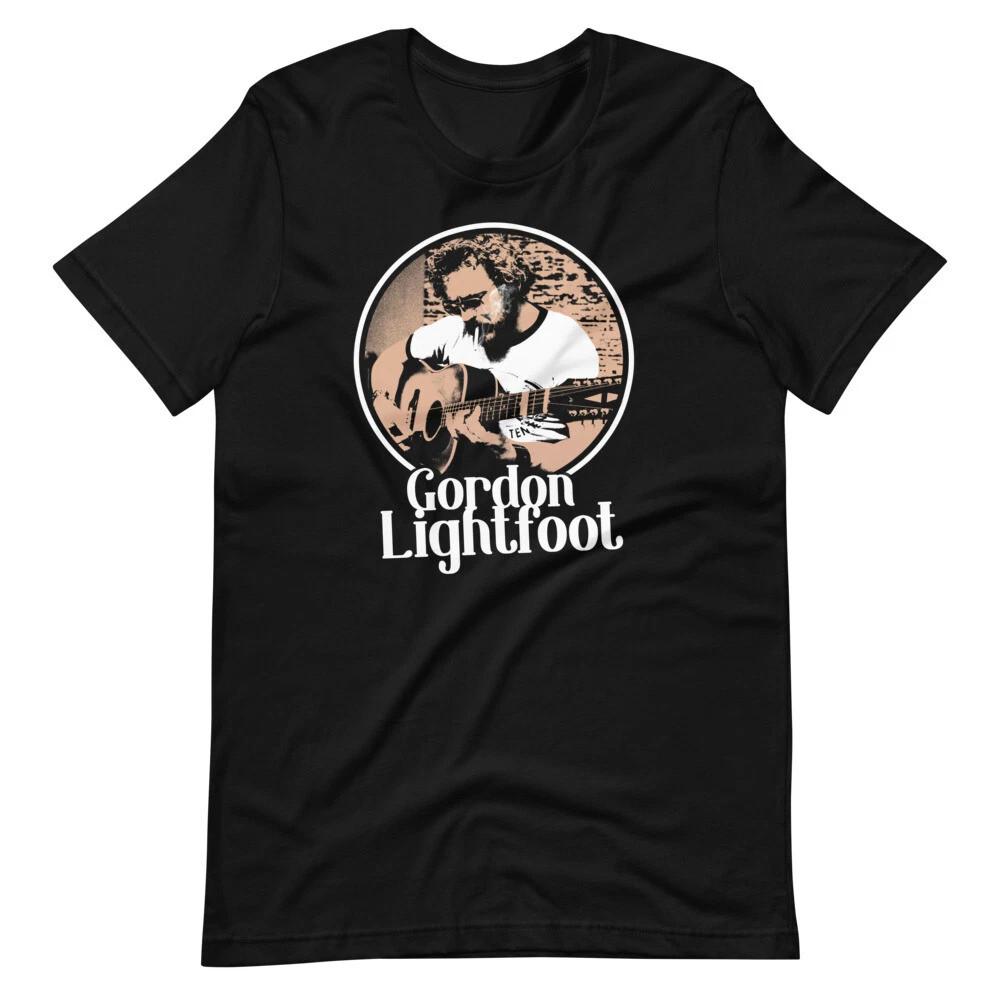 GORDON LIGHTFOOT Vintage Style Fan Art Tee Shirt Short-Sleeve Unisex T-Shirt S разноцветный
