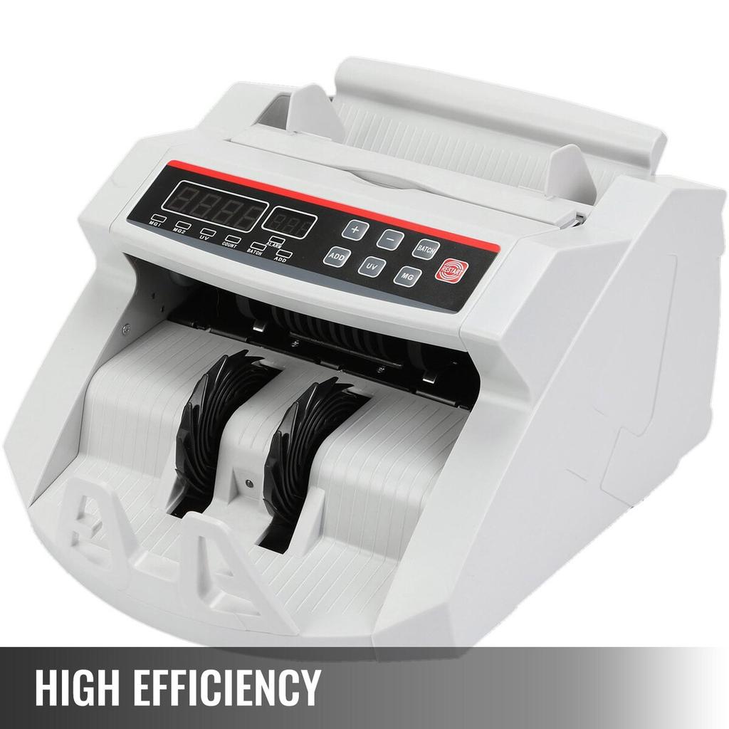 Banknotenzähler Geldzähler Mit LED-Anzeige Professioneller Banknotenzähler Mit Falschgeld-Erkenner, UV/MG, 1000 Scheine/Minute, Zählt Nur