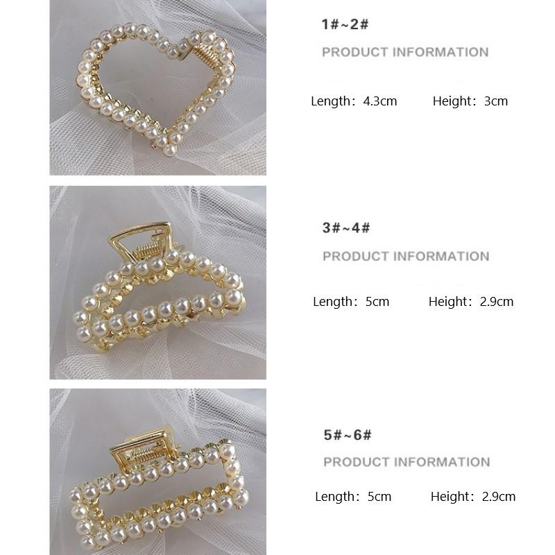 New Luxury Pearl Rhinestone Grab Clip South Korea Bangs Clip Hair Clip Hairpin Diamond Hairpin Hairpin Women Barrette Hair Claw