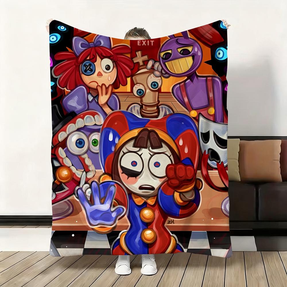 

The A-Amazing Digital Circus Throw Flannel Fluffy Soft Blanket Warm Skin-Friendly Throw for Sofa Bed Office Nap Winter 75x90cm