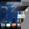 Solarkamera 4G SIM Dual Objektiv für den Außenbereich PIR Personenerkennung Kabellose Camara Energiesparende wasserdichte CCTV-Sicherheitskamera für Zuhause