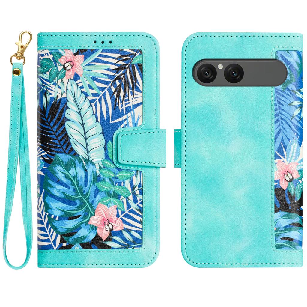 For Sony Xperia 10 VII Case PU Leather Floral Phone Cover with Card Slots