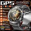 2026 New Adult Outdoor GPS Sport Smart Watch Altimeter Barometer 10ATM Waterproof 580mAh Battery Bluetooth Call Men AMOLED Smartwatch