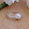 White Pearl Round Gemstone Ring, Handmade Ring, Designer Ring, Sterling Silver, 925 Ring