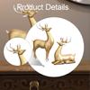 2 Pieces Reindeer Figurines Animal Figure Christmas Decoration Creative Elk Sculptures Tabletop