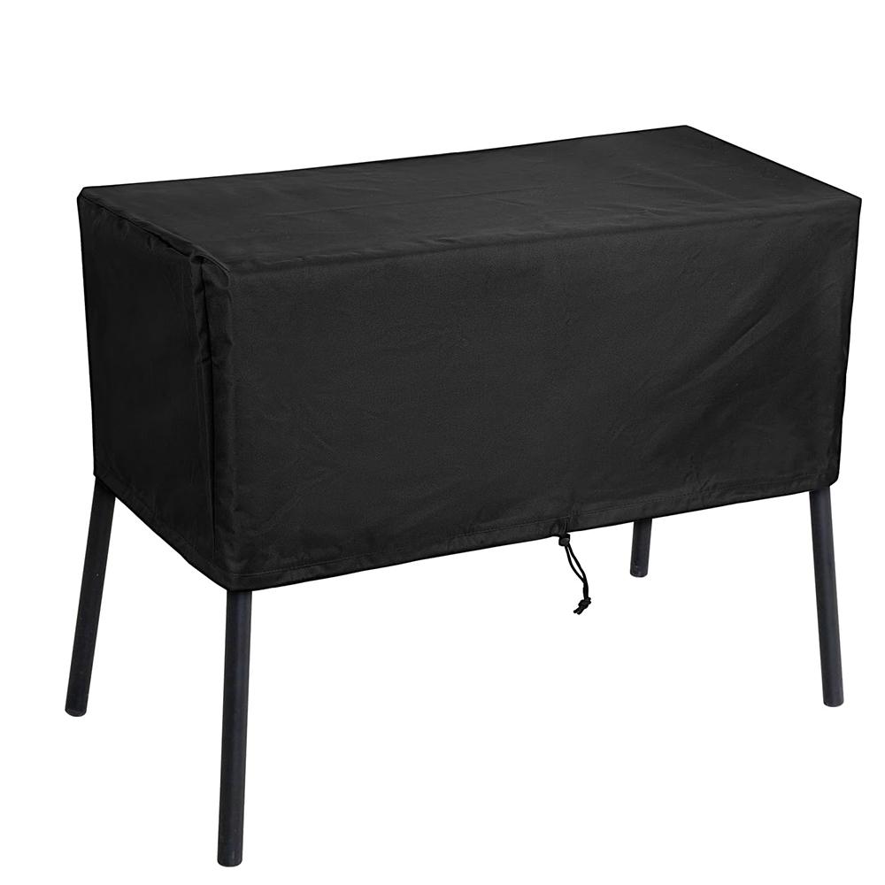 Black Silver Patio Cover for Burner Cover Stove Waterproof Cover 34.5 X 16 X 16 Inches