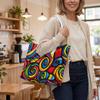 Colorful Graffiti Tote Bag Portable Fashion Travel Handbag Daily Casual Shoulder Bag for Women