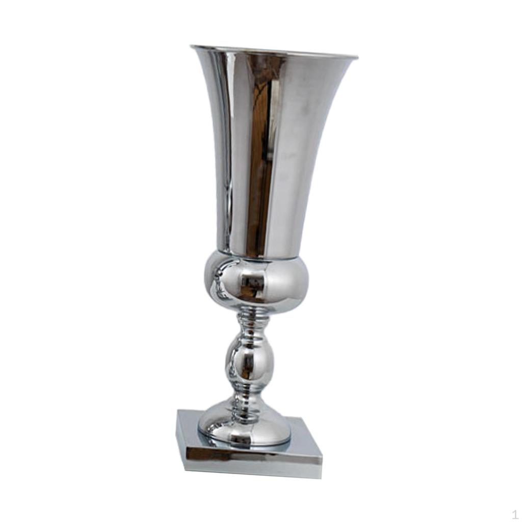 Centerpiece Flower Vase Metal Tabletop Stand European Elegant Trumpet for Event