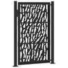 Garden Gate Black 100x150 Cm Steel Trace Design