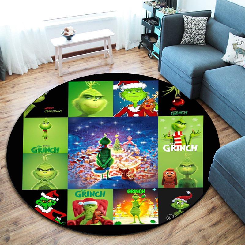 American Christmas Comedy How the Grinch Stole Christmas carpet Household goods decoration anti slip home table and chair mat aisle door mat carpet 5