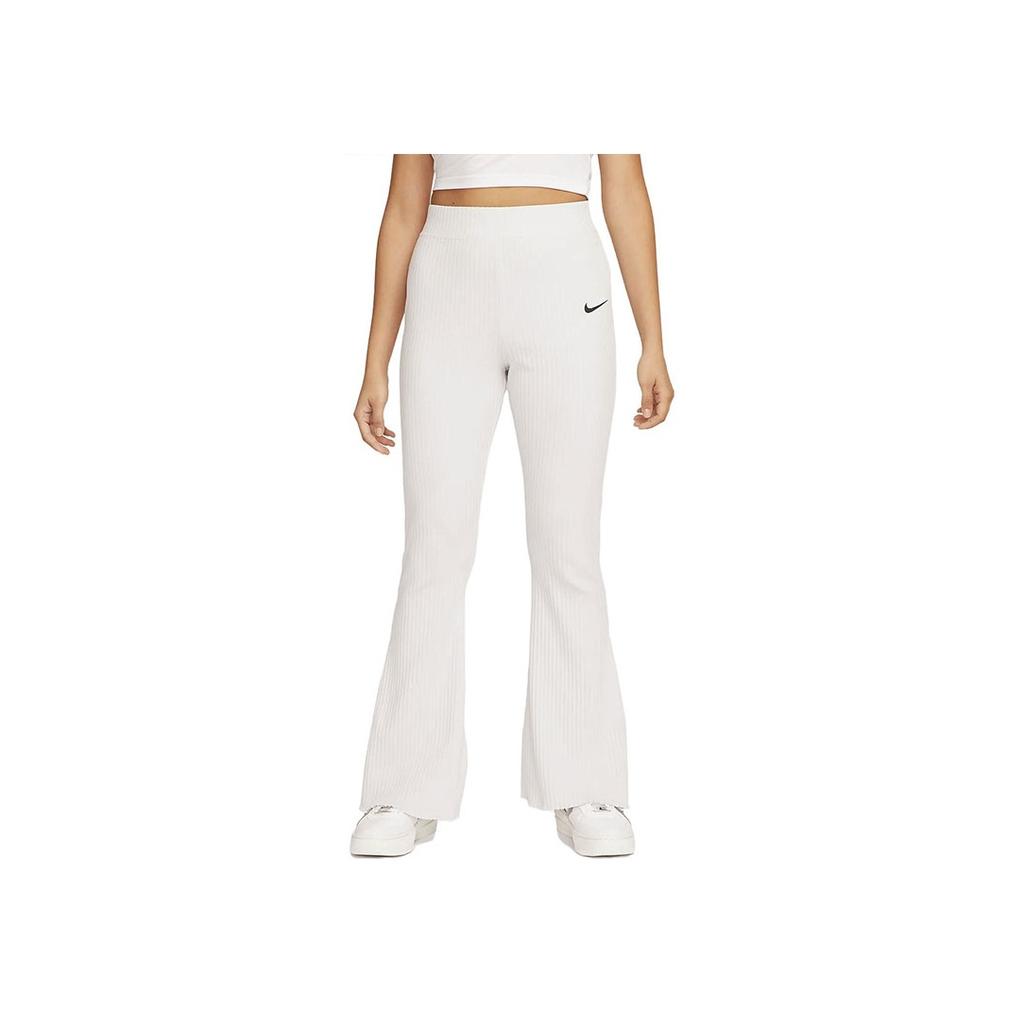 Nike Sportbekleidung Damen High Waist Gerippte Jerseyhose (Asiatische Größen) Foto Staub Damen Streetwear DV7869-025