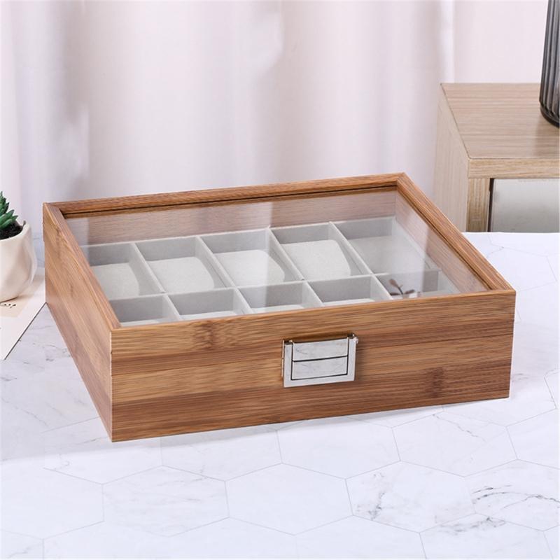 Wood Watch Case Watch Storage Box Stylish Watch Container Practical Watch Holder Watch Organizer Wood Material for Watch