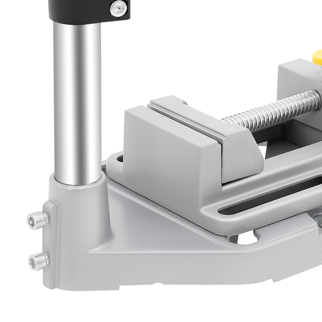 Floor Drill Press Stand Aluminium Alloy Workbench Repair for Drilling Collet with 12 inch Handle in Iron Wood Plastic Board