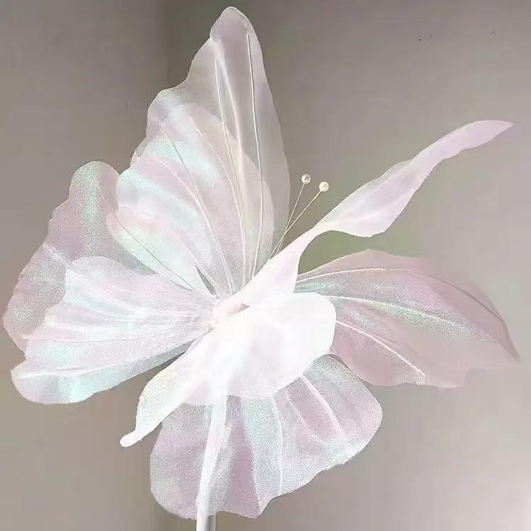 Colorful Variety Silk Yarn Decoration Simulation Butterfly