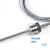 1/2 NPT Waterproof Stainless Steel k Thermocouple Sensor Pt100 Probe 50mm 100mm 150mm 200mm  PID Temperature Controller 2M wire