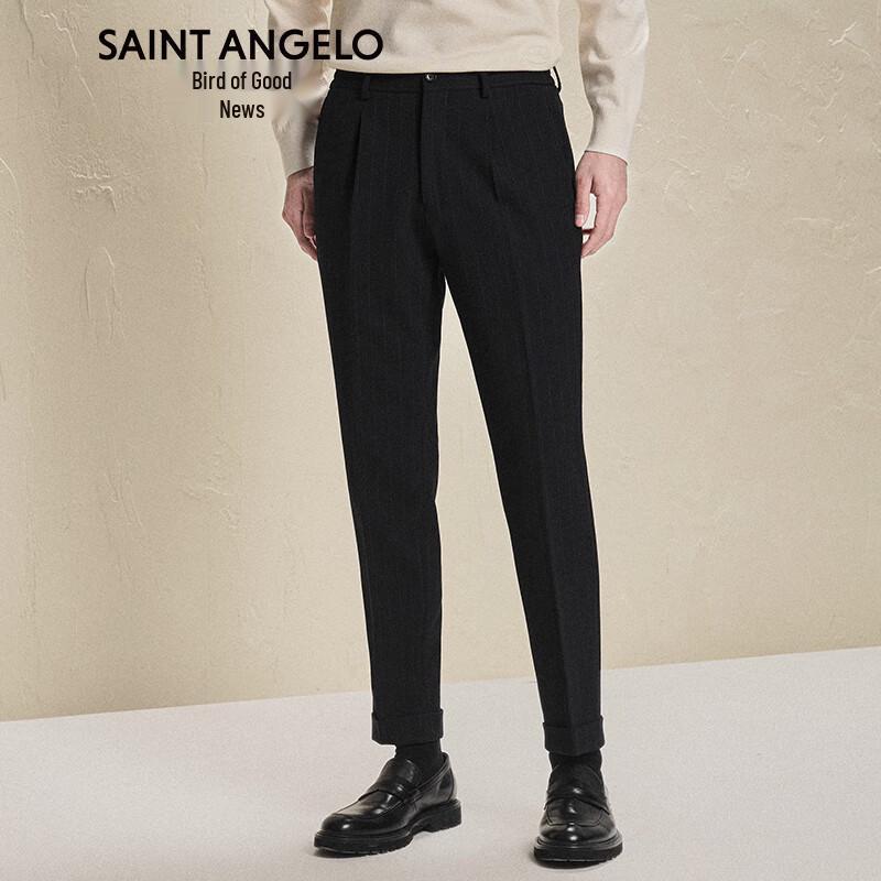 Baoxiniao Men's EBD243701U Slim Fit Striped Dress Pants