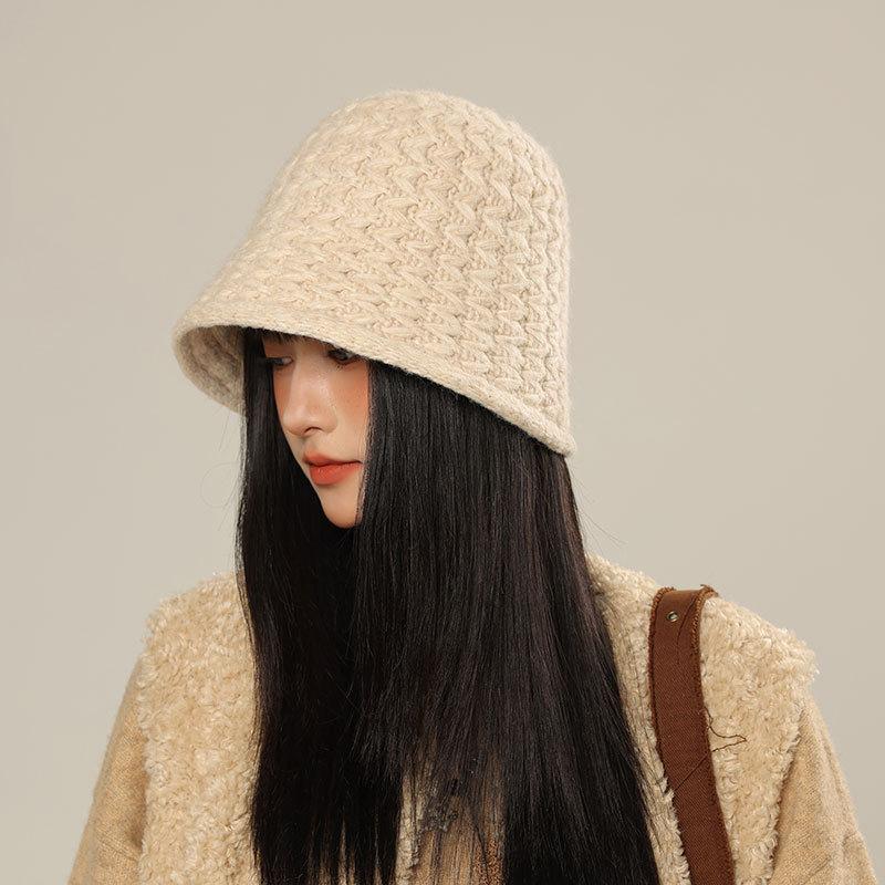 Autumn Winter Fisherman Bucket Hat Knit Winter Cap For Women, Foldable Beanie With Wide Brim, Outdoor New