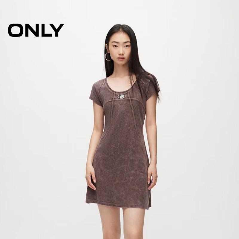 ONLY Women s Vintage Distressed U-Neck T-Shirt Dress S