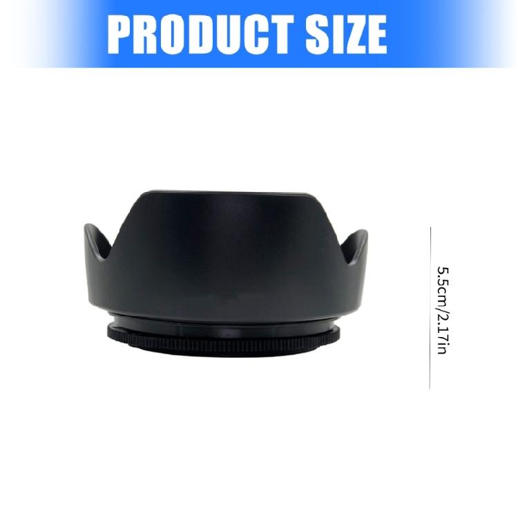 72mm Camera Lens Accessory Reversible Threaded Hood For Optimaled Light Control And Front Shielding