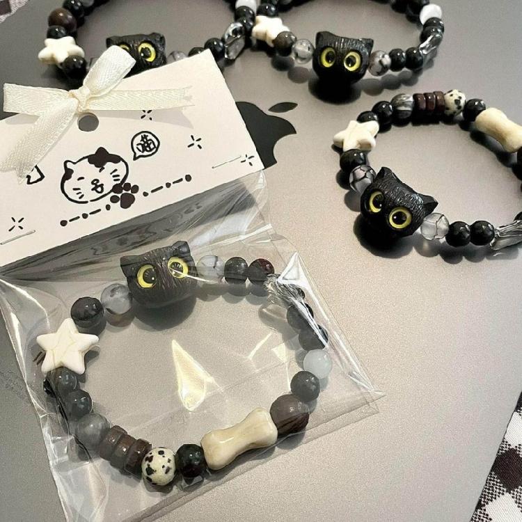 Stylish Bracelet Lucky Cat Charm Bangle Adjustable String Wrist Chain Fashion