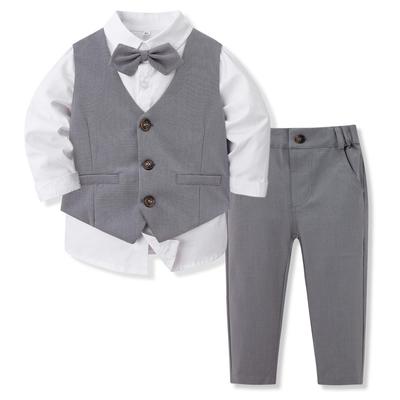 European & American Style Boys' Gentleman Vest & Bow Tie Party Set