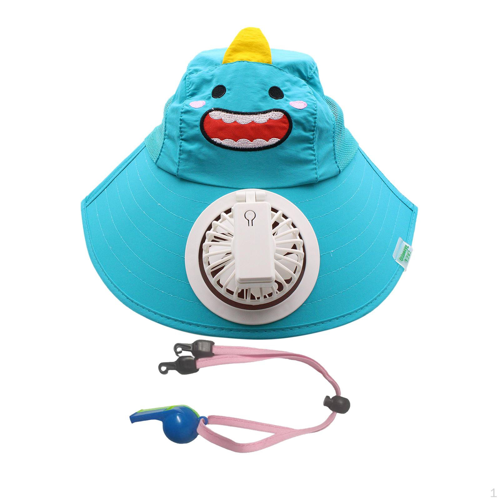

Cooling Fan Hat Sun Comfortable Breathable USB Lightweight Visor with Shark