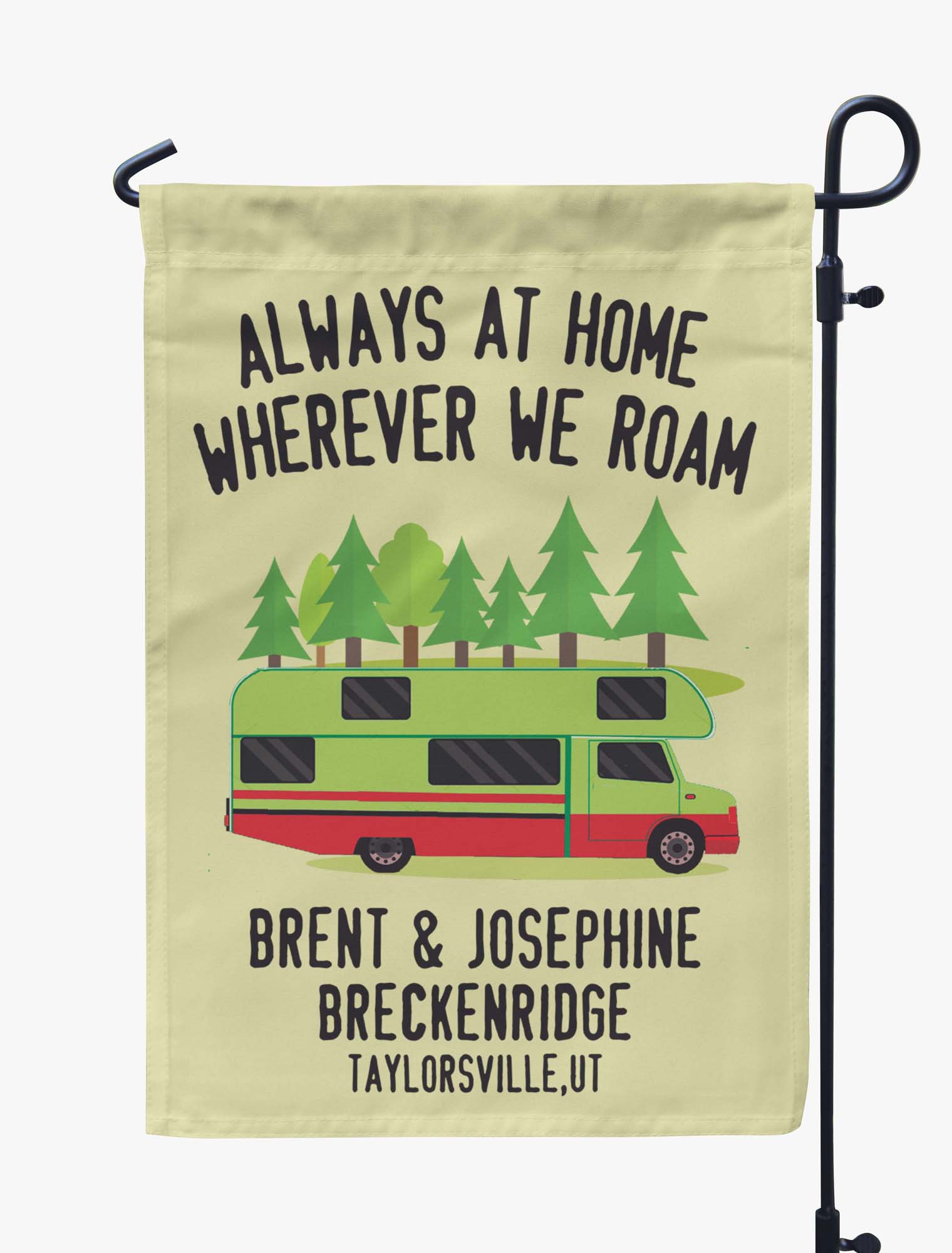 

Printtoo Tan Always At Home Wherever We Roam Class C Motorhome Camping Flags Personalized Outdoor Garden Flags Camp Double Sided Flags 12.5x18 12.5 x 18 Inches дубильная кора