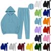 Women's Fashionable Loose Pocket Long Sleeved Sweatshirt Long Pants Two-Piece Set