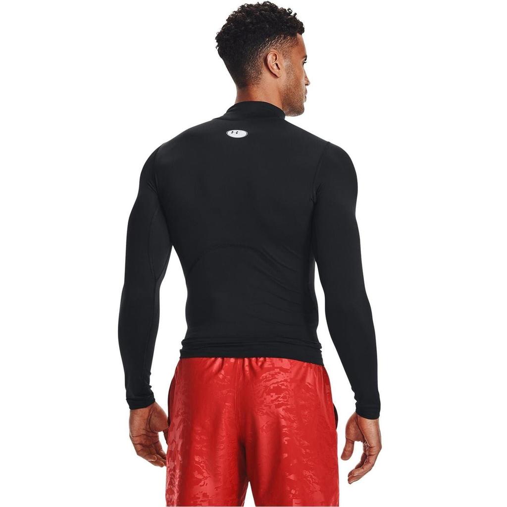 Under Armour Mens HeatGear Mock Neck Raglan Long-Sleeved Base Layer Top