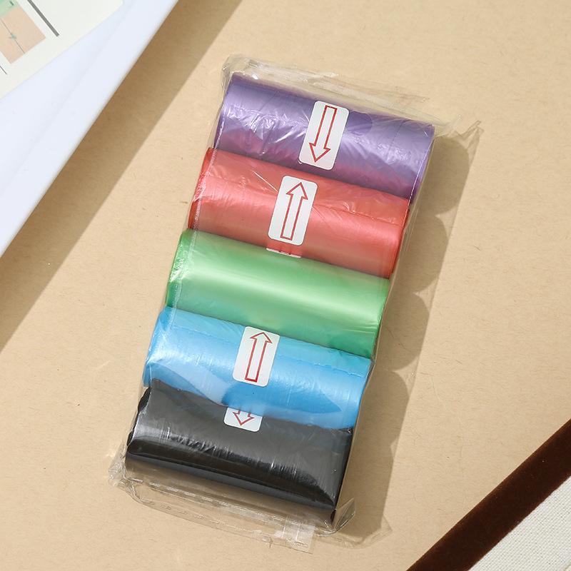 Pet Waste Bags: Dog & Cat Paw Print Disposable Cleaning Bags Solid Color