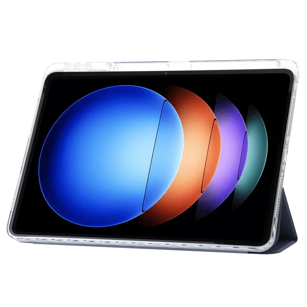 For Xiaomi Pad 6S Pro 12.4 Anti-scratch Case TPU+Acrylic+PU Tablet Cover with Tri-fold Stand