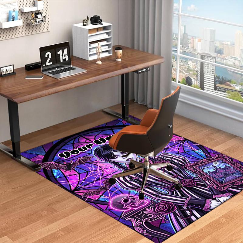 1PC Custom Name Gothic Beauty With Framed Castle Theme Floor Mat Ideal for Living Room, Game Rooms, Office, Bedroom,Floor Mat Playful Design243