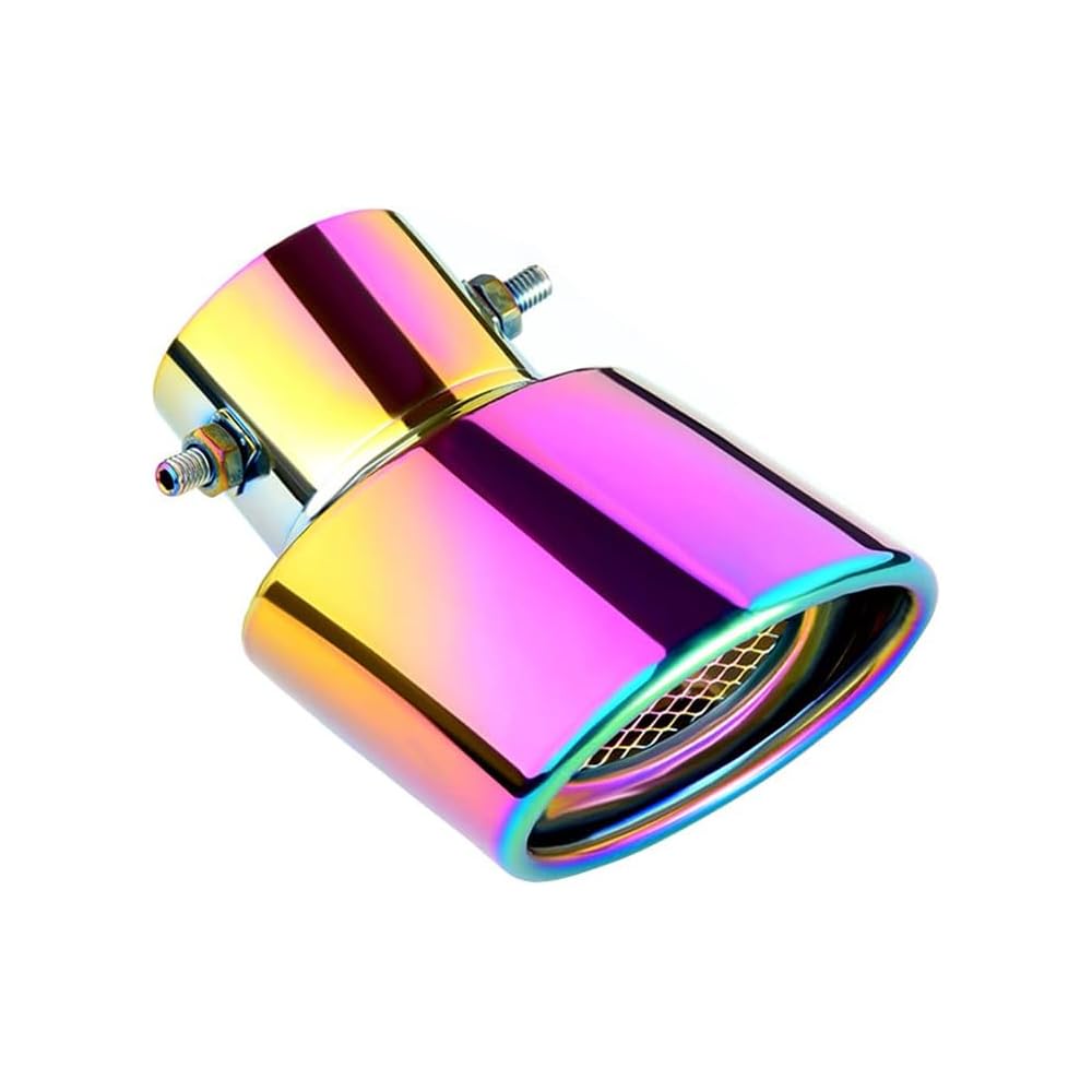 Srasakan Car Muffler Cutter Downward 2.5" Diameter with Drop Prevention Wire, Exhaust Tip, Stainless