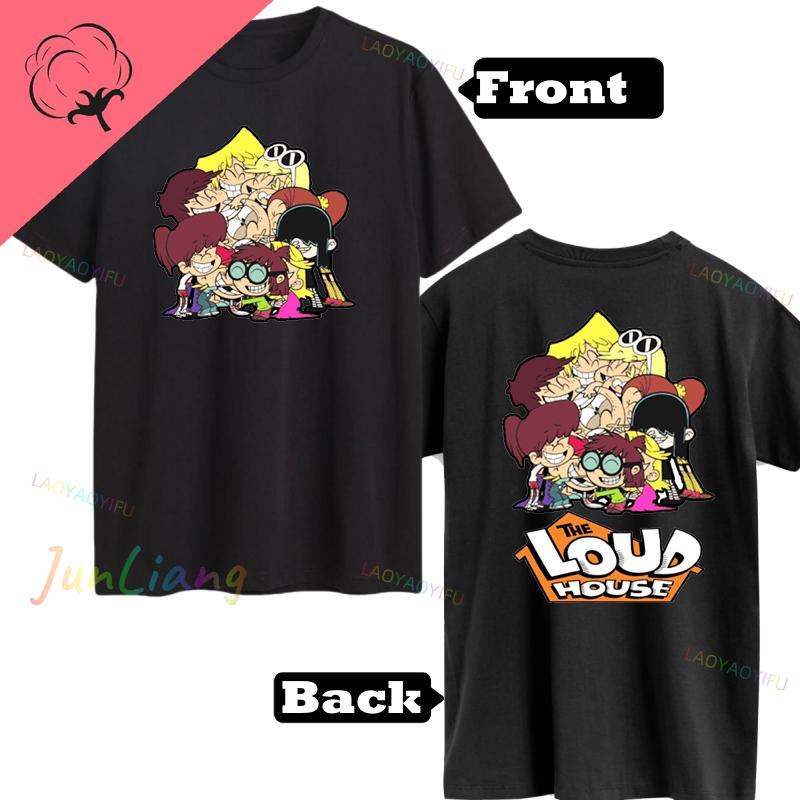 The Loud House Family T Shirt for Men Women Summer Cartoon Graphic Tee Short Sleeve Funny Cool Fashion Cotton Tops