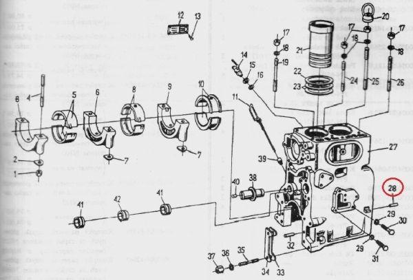 Kołek Ustalający Bloku Cylindra C-330