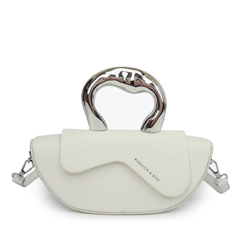 Women's pendulum shoulder bag  versatile texture  single shoulder  elegant portable crossbody bag  chic French style