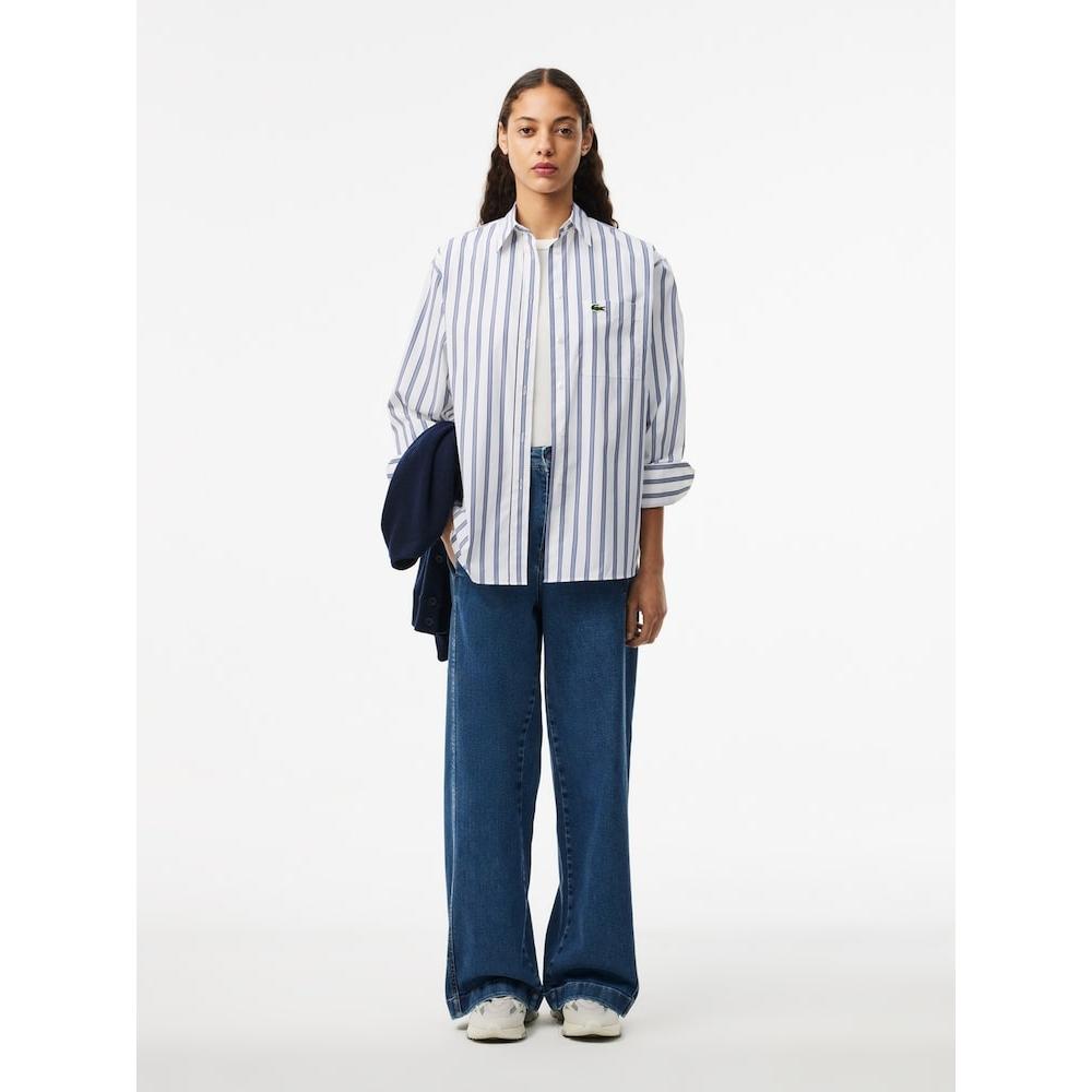 LacoSte Women S overSized Poplin Shirt Cf7706 54n Iba q2nCf7706 54nIba