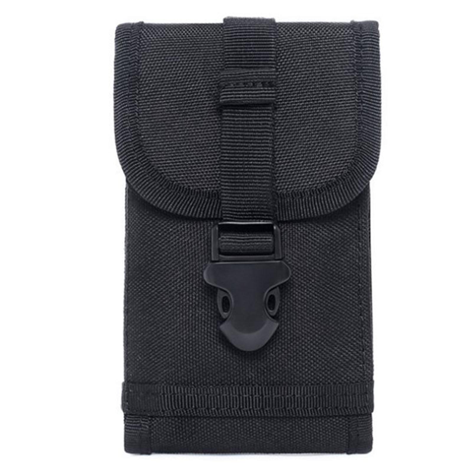 

Військова сумка для мобільного телефону, повсякденна нейлонова водонепроникна багатофункціональна поясна сумка для телефону для вулиці чорний