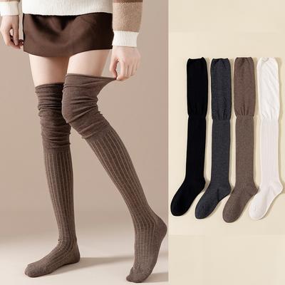 1 Pair Knee Socks For Women Autumn And Winter Long Tube Cotton High Thigh Socks Stockings YSL