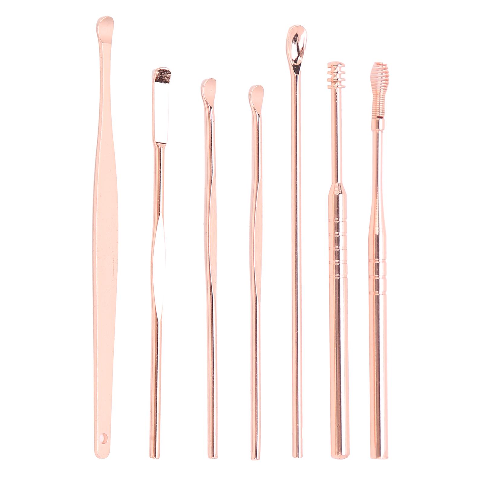 

7 шт. портативный набор для чистки ушей из нержавеющей стали ложка для чистки ушей спиральные инструменты для удаления ушной серы