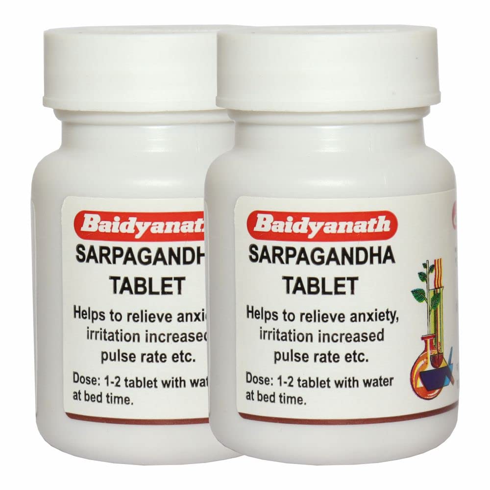 

Baidyanath Asli Ayurved Sarpagandha Herbal Tablet 50 Tab X Pack Of 2 Natural Wellness Support